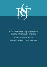 RSF: The Russell Sage Foundation Journal of the Social Sciences: 1 (1)