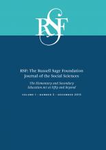 RSF: The Russell Sage Foundation Journal of the Social Sciences: 1 (3)