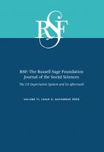 RSF: The Russell Sage Foundation Journal of the Social Sciences: 11 (4)