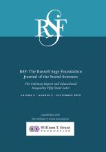 RSF: The Russell Sage Foundation Journal of the Social Sciences: 2 (5)