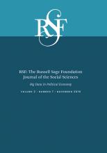 RSF: The Russell Sage Foundation Journal of the Social Sciences: 2 (7)