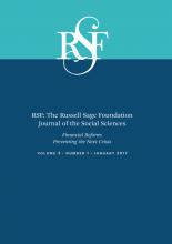 RSF: The Russell Sage Foundation Journal of the Social Sciences: 3 (1)