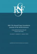 RSF: The Russell Sage Foundation Journal of the Social Sciences: 5 (2)