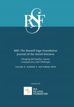 RSF: The Russell Sage Foundation Journal of the Social Sciences: 5 (4)