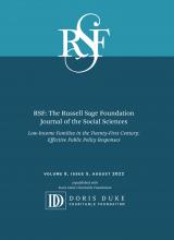RSF: The Russell Sage Foundation Journal of the Social Sciences: 8 (5)